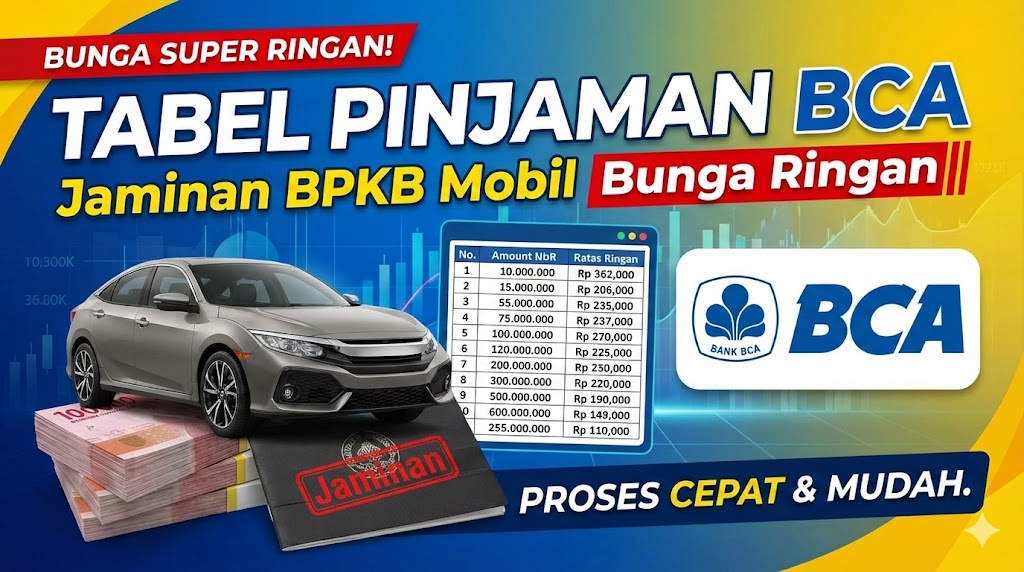 Tabel Pinjaman Bank BCA