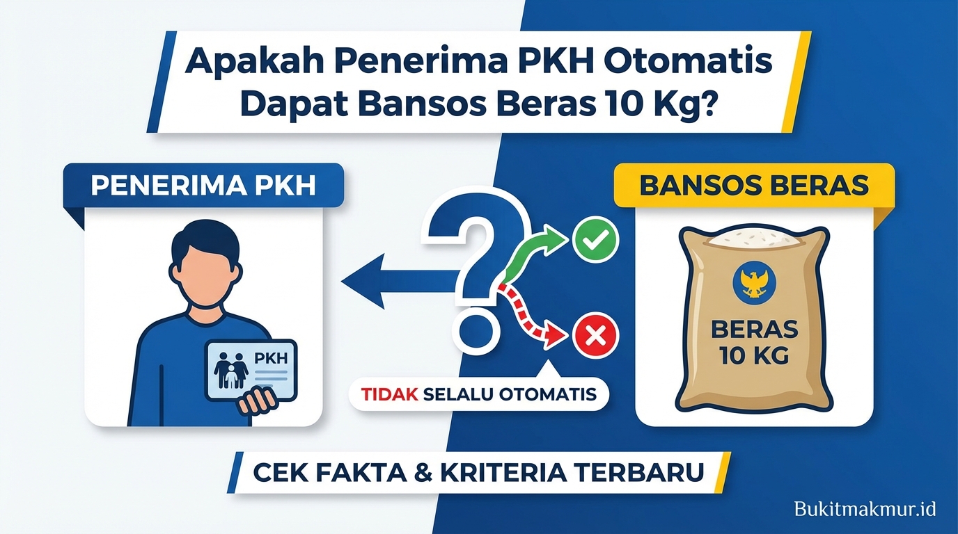 Apakah Penerima PKH Otomatis Dapat Bansos Beras 10 Kg?