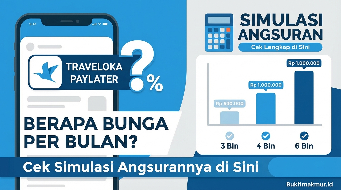 Berapa Bunga Paylater Traveloka Per Bulan? Cek Simulasi Angsurannya di Sini