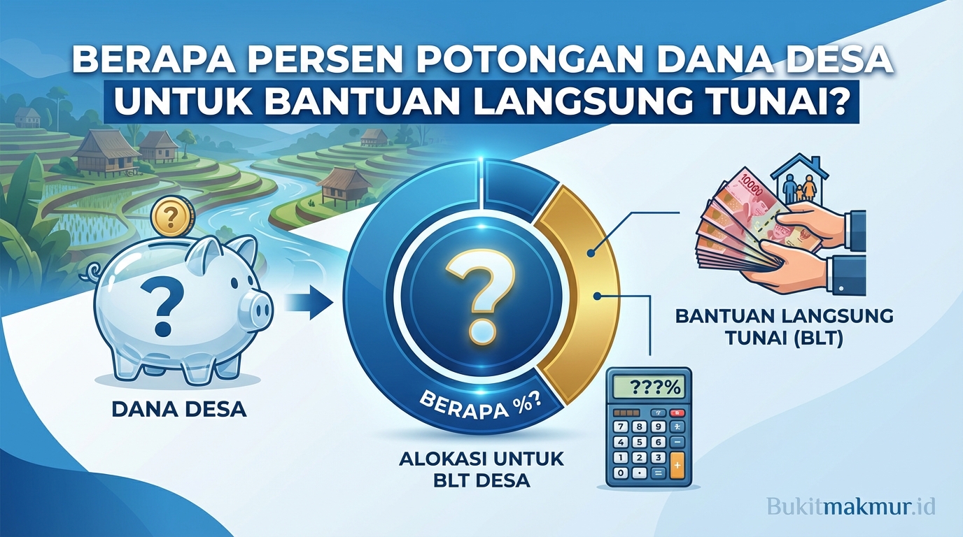 Berapa Persen Potongan Dana Desa untuk Bantuan Langsung Tunai?
