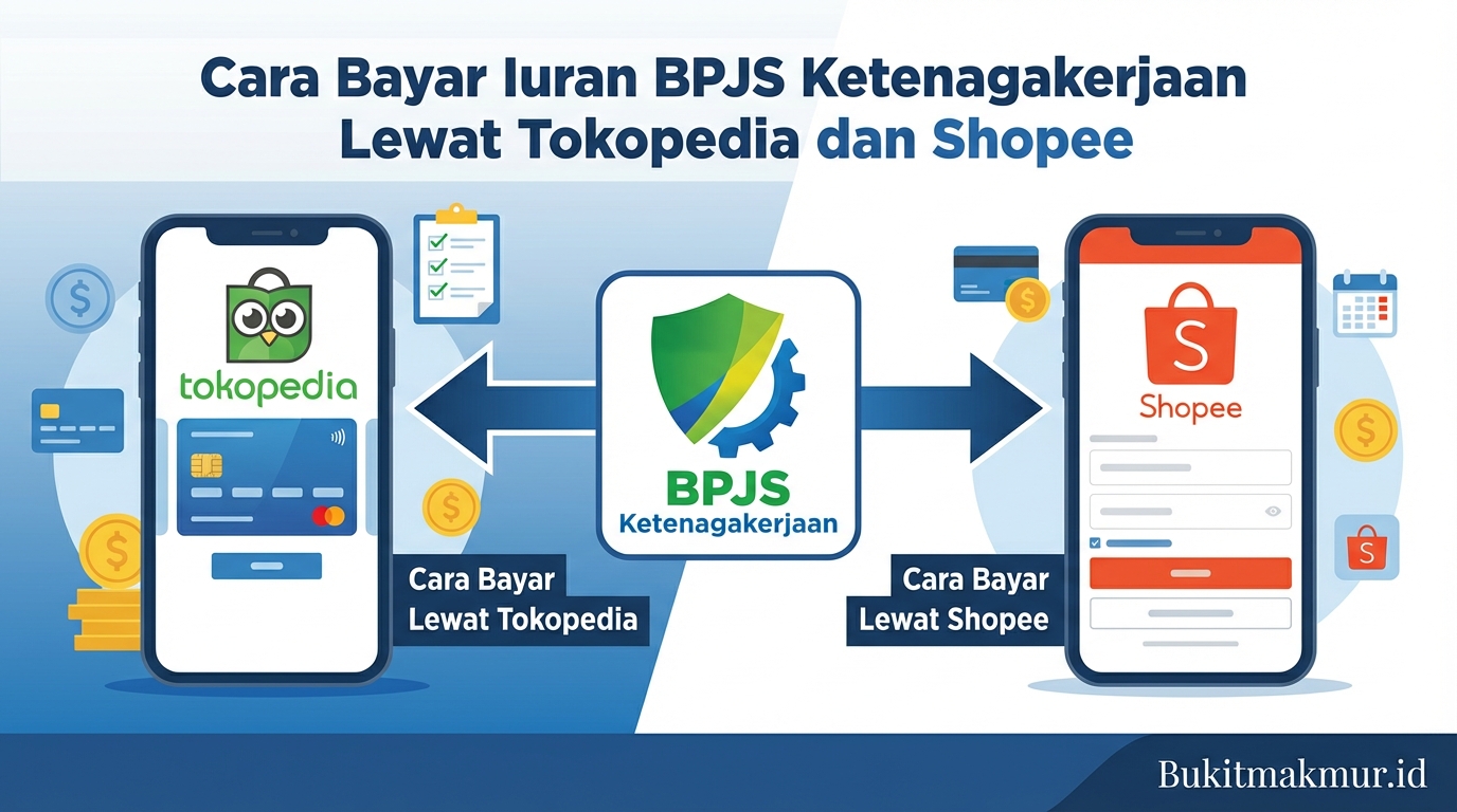 Cara Bayar Iuran BPJS Ketenagakerjaan Lewat Tokopedia dan Shopee