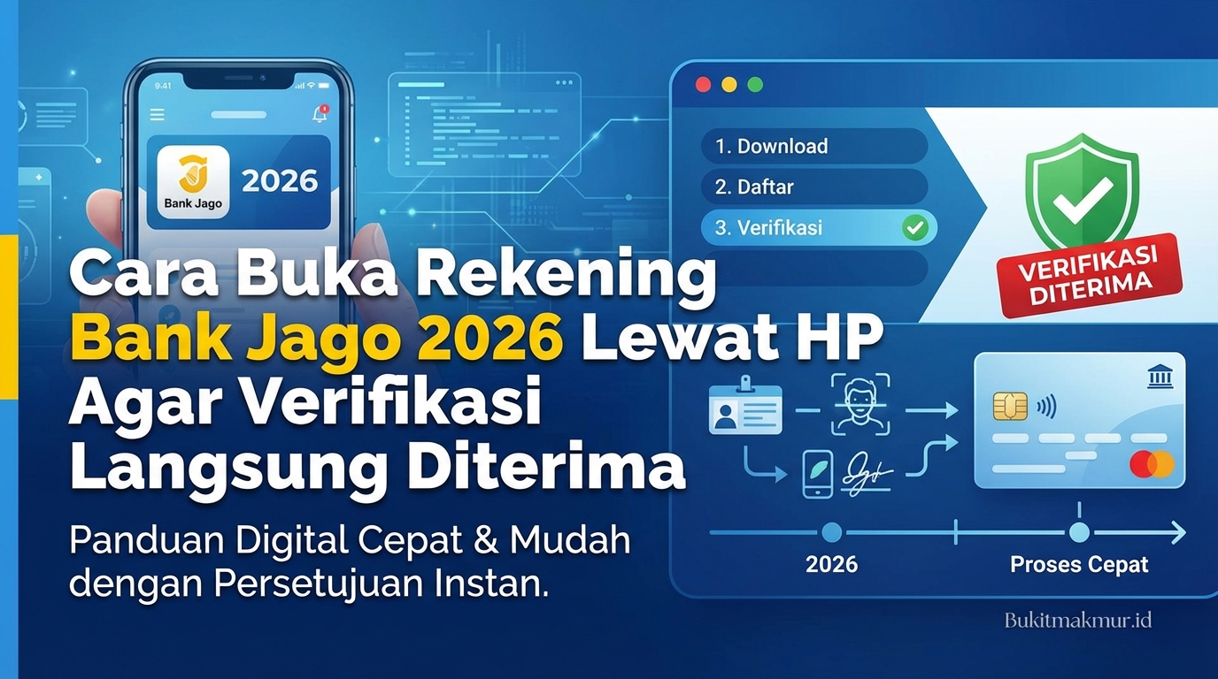 Cara Buka Rekening Bank Jago 2026 Lewat HP Agar Verifikasi Langsung Diterima