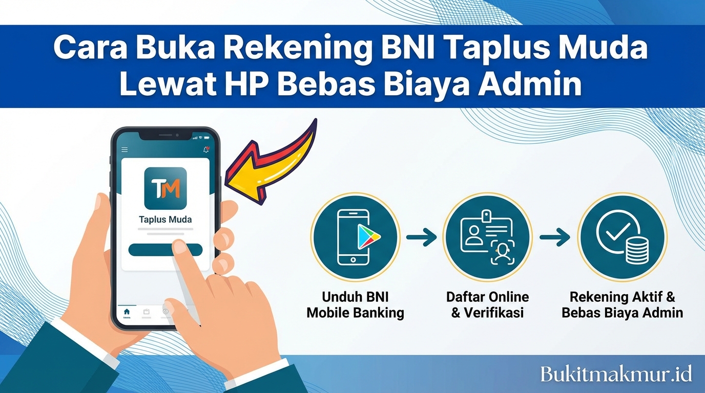 Cara Buka Rekening BNI Taplus Muda Lewat HP Bebas Biaya Admin