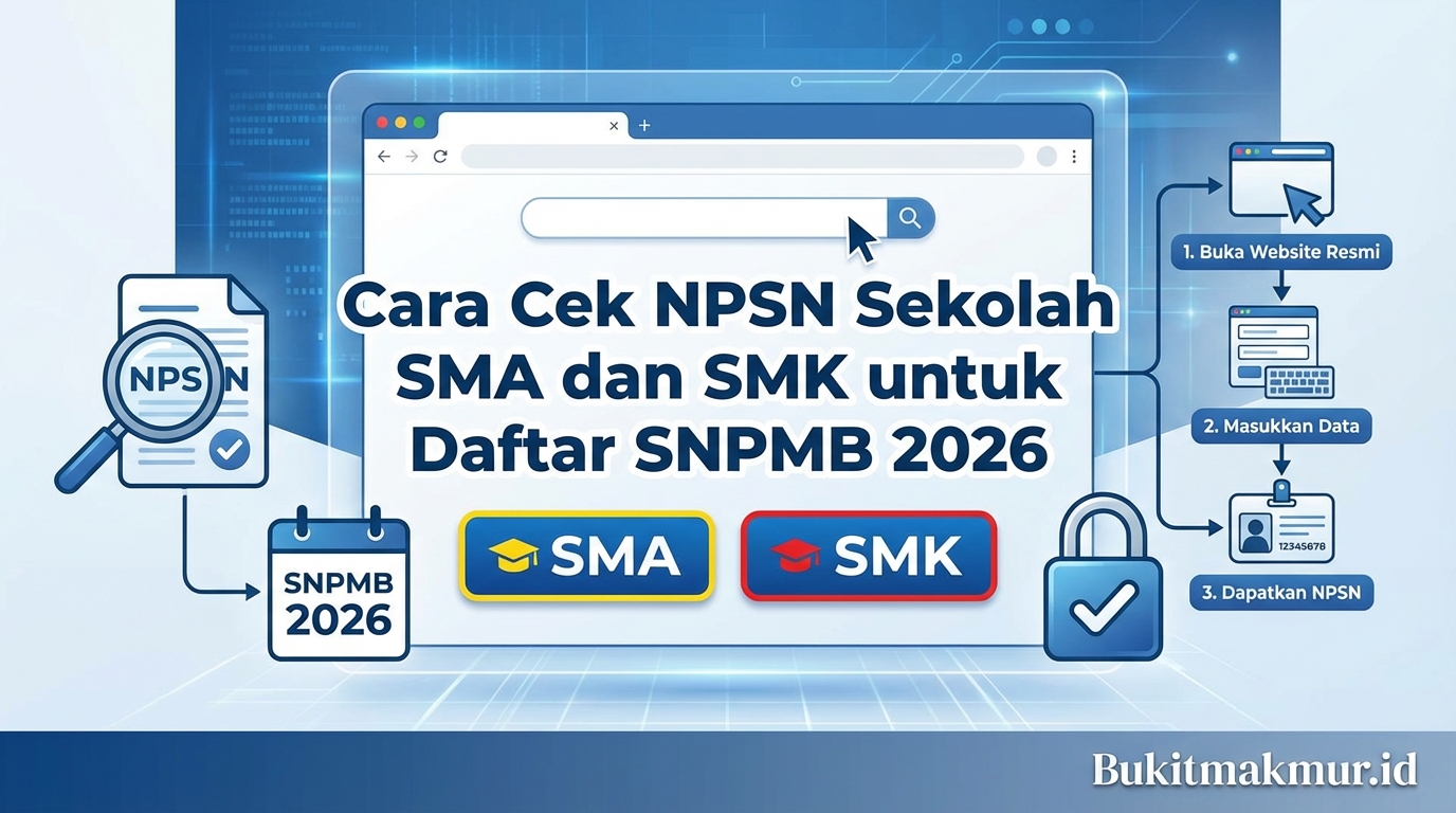 Cara Cek NPSN Sekolah SMA dan SMK untuk Daftar SNPMB 2026