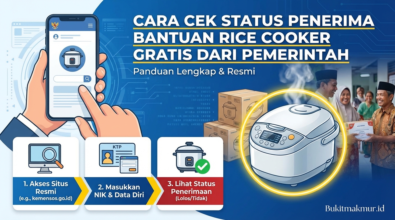 Cara Cek Status Penerima Bantuan Rice Cooker Gratis dari Pemerintah