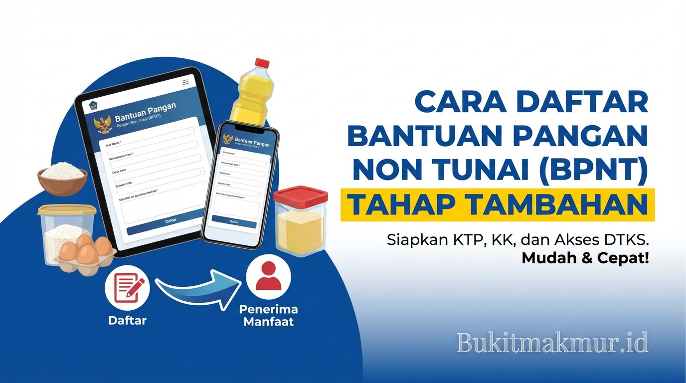 Cara Daftar Bantuan Pangan Non Tunai BPNT Tahap Tambahan