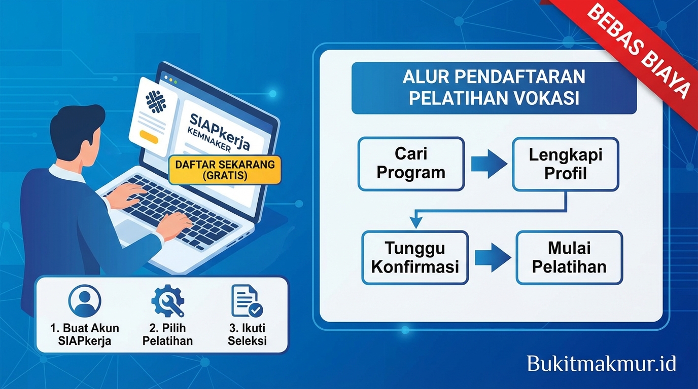 Cara Daftar Pelatihan Vokasi di SIAPkerja Kemnaker Gratis