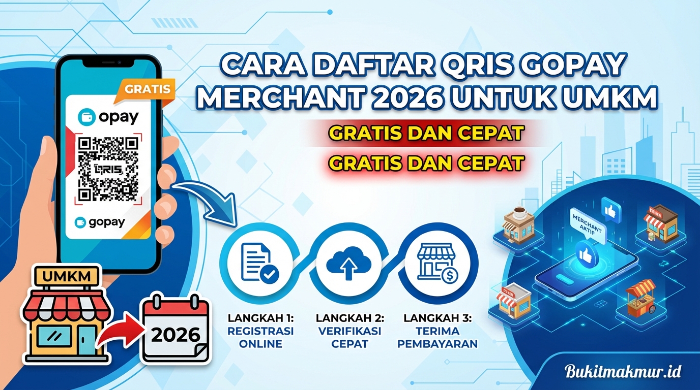 Cara Daftar QRIS GoPay Merchant 2026 untuk UMKM Gratis dan Cepat