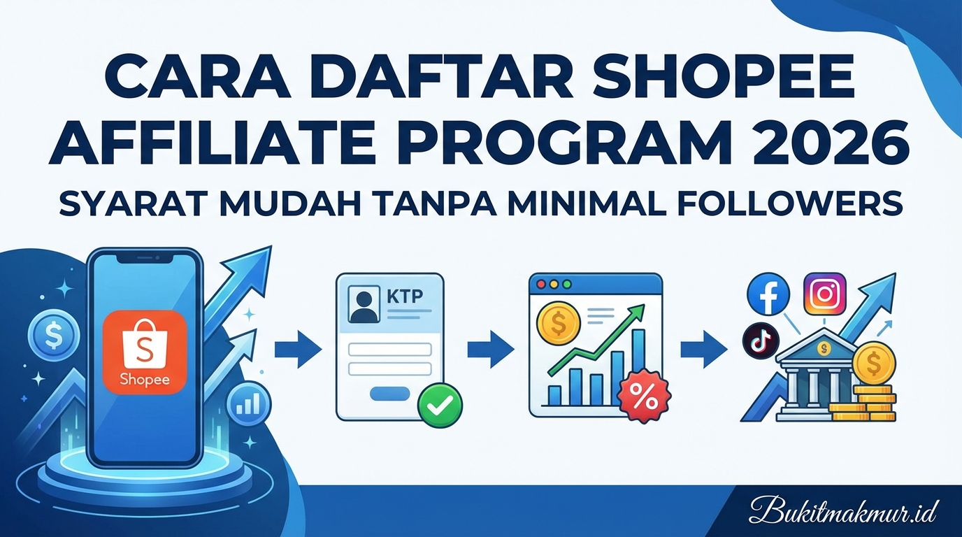 Cara Daftar Shopee Affiliate Program 2026 Syarat Mudah Tanpa Minimal Followers