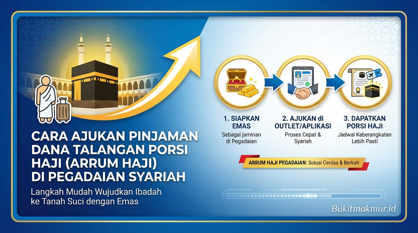 Cara Melakukan Pinjaman Dana Talangan Porsi Haji (Arrum Haji) di Pegadaian Syariah