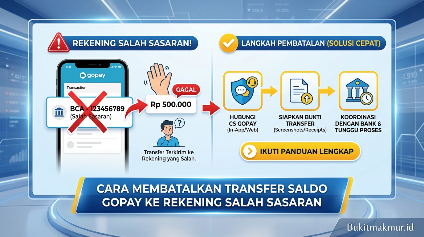 Cara Membatalkan Transfer Saldo GoPay ke Rekening Salah Sasaran