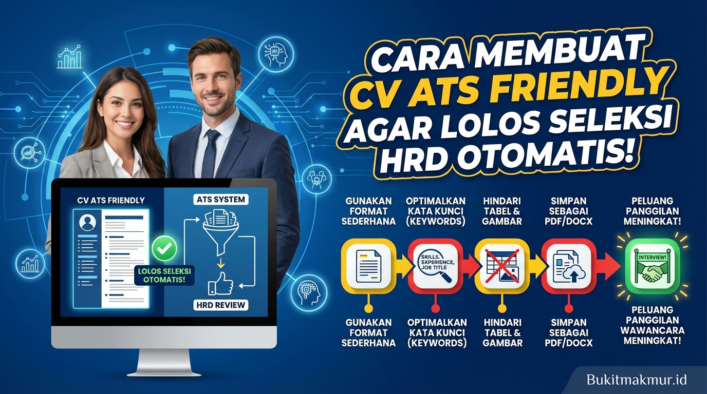 Cara Membuat CV ATS Friendly agar Lolos Seleksi HRD Otomatis!