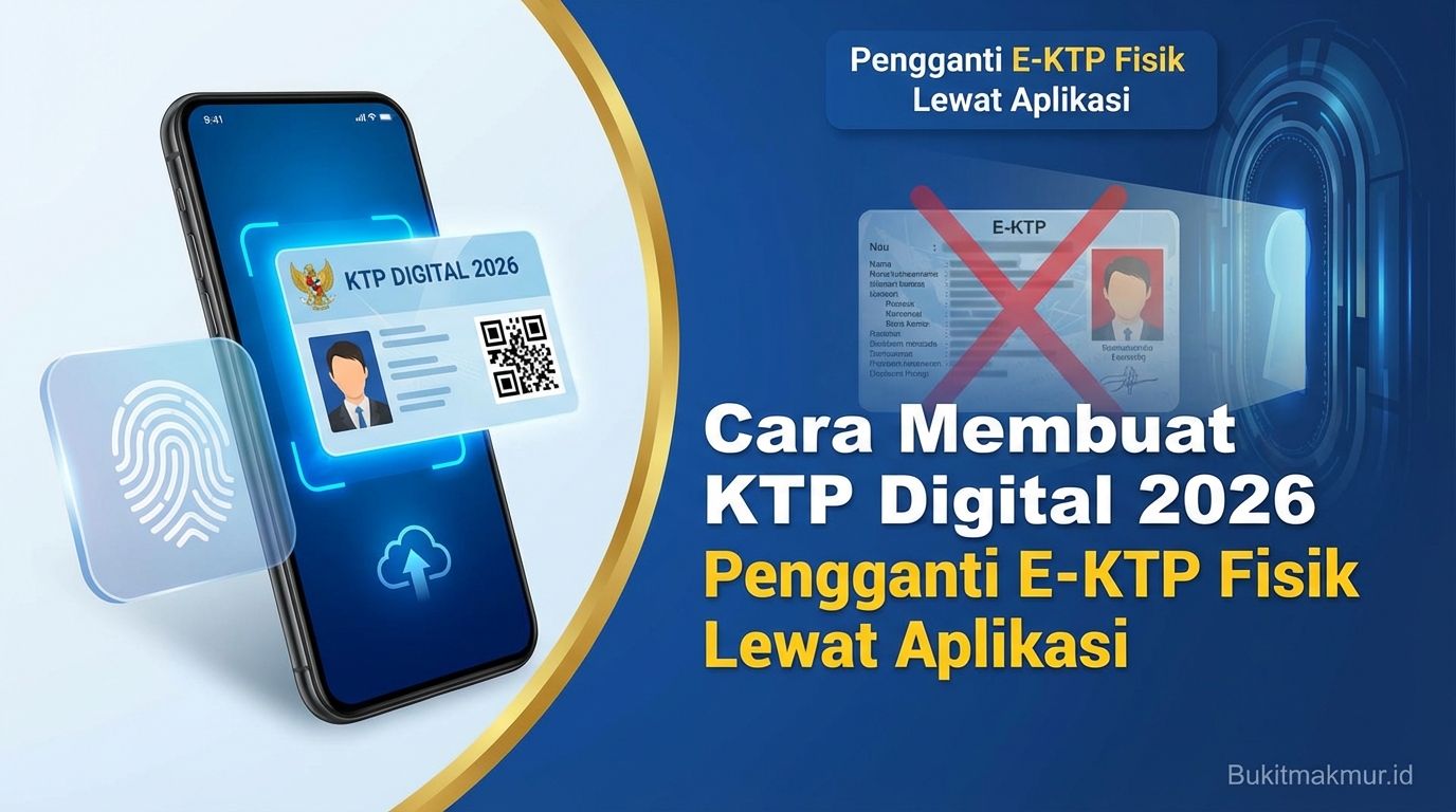 Cara Membuat KTP Digital 2026 Pengganti E-KTP Fisik Lewat Aplikasi