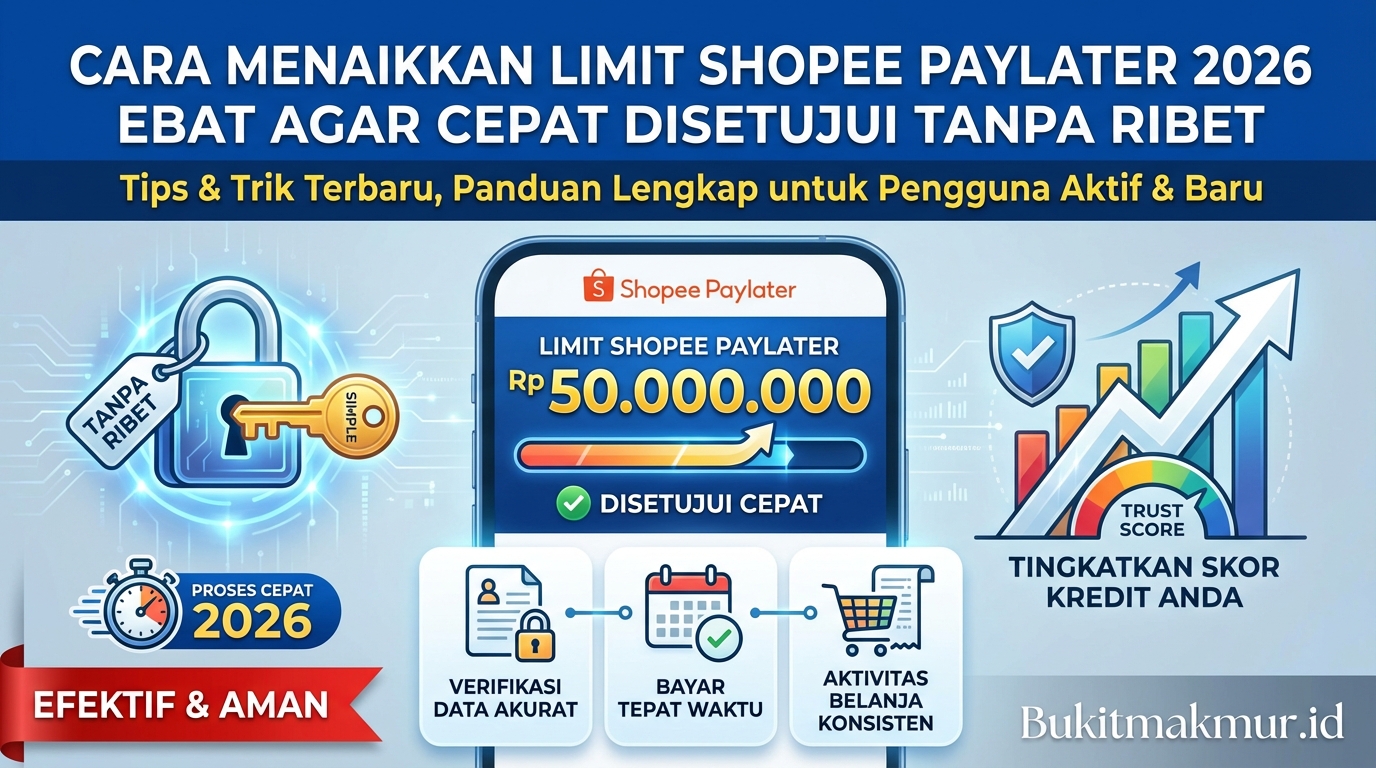 Cara Menaikkan Limit Shopee Paylater 2026 Agar Cepat Disetujui Tanpa Ribet