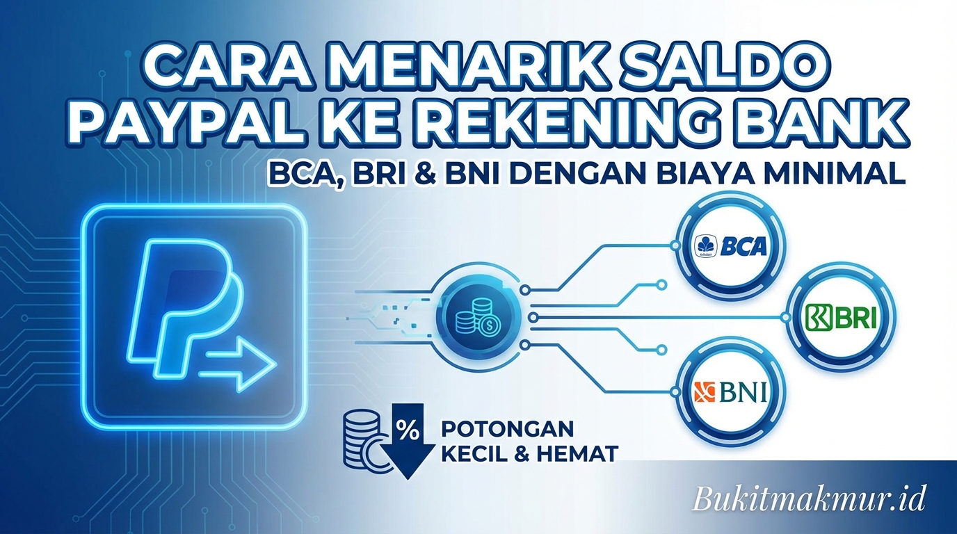 Cara Menarik Saldo PayPal ke Rekening Bank BCA BRI dan BNI Potongan Kecil