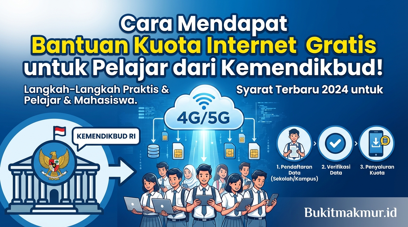 Cara Mendapat Bantuan Kuota Internet Gratis untuk Pelajar dari Kemendikbud!
