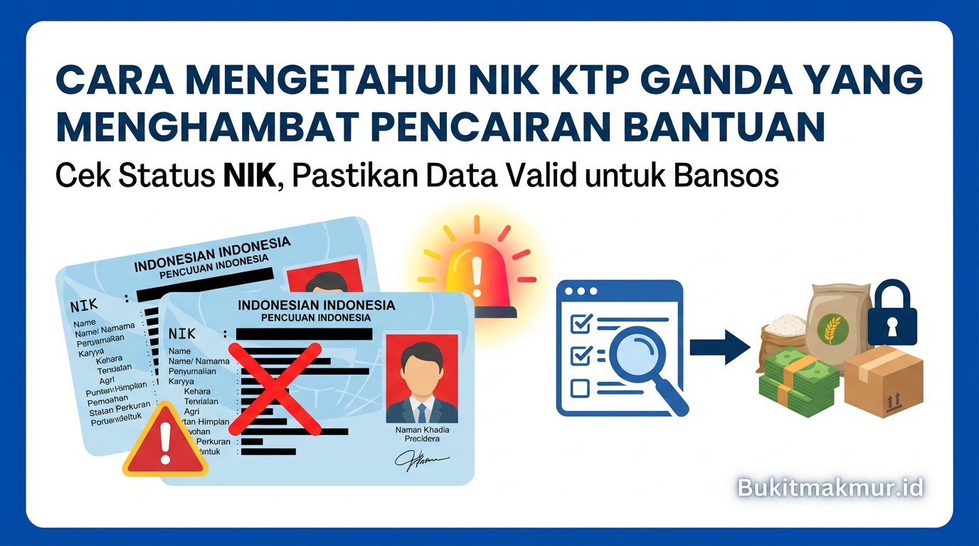 Cara Mengetahui NIK KTP Ganda yang Menghambat Pencairan Bantuan