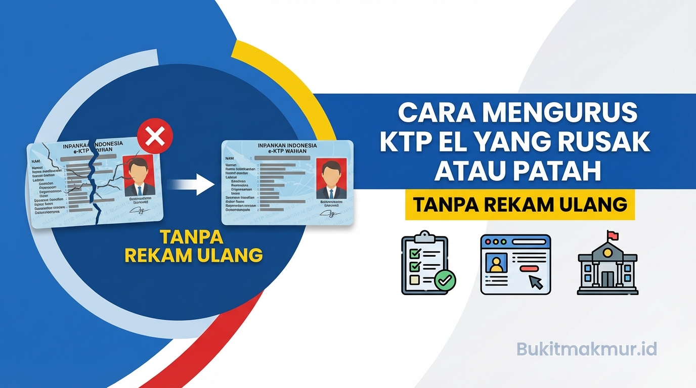 Cara Mengurus KTP El yang Rusak atau Patah Tanpa Rekam Ulang