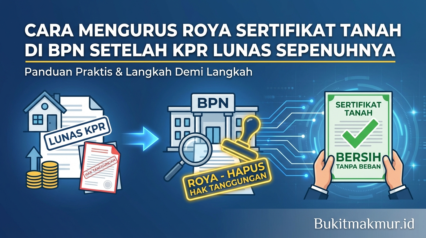 Cara Mengurus Roya Sertifikat Tanah di BPN Setelah KPR Lunas Sepenuhnya