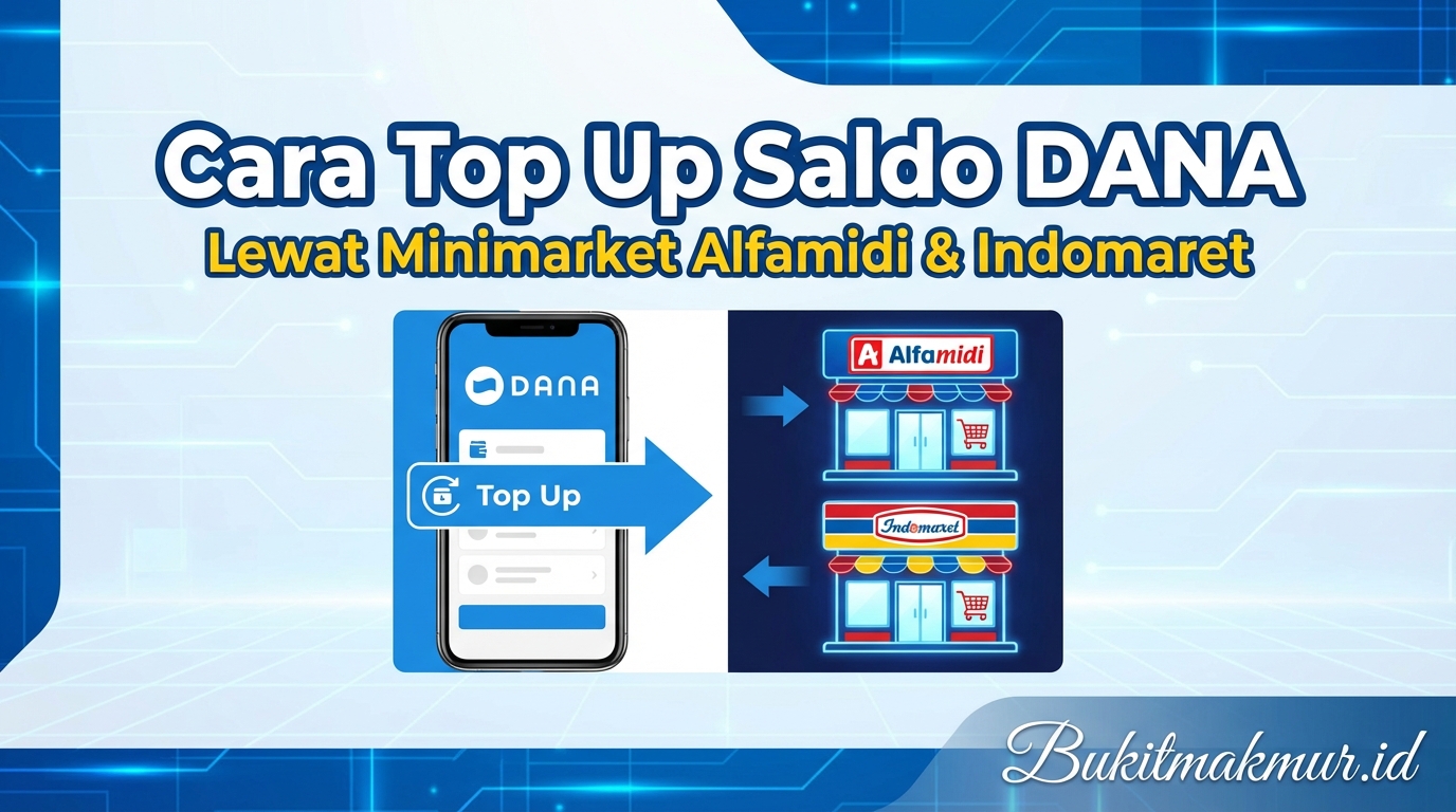 Cara Top Up Saldo DANA Lewat Minimarket Alfamidi dan Indomaret