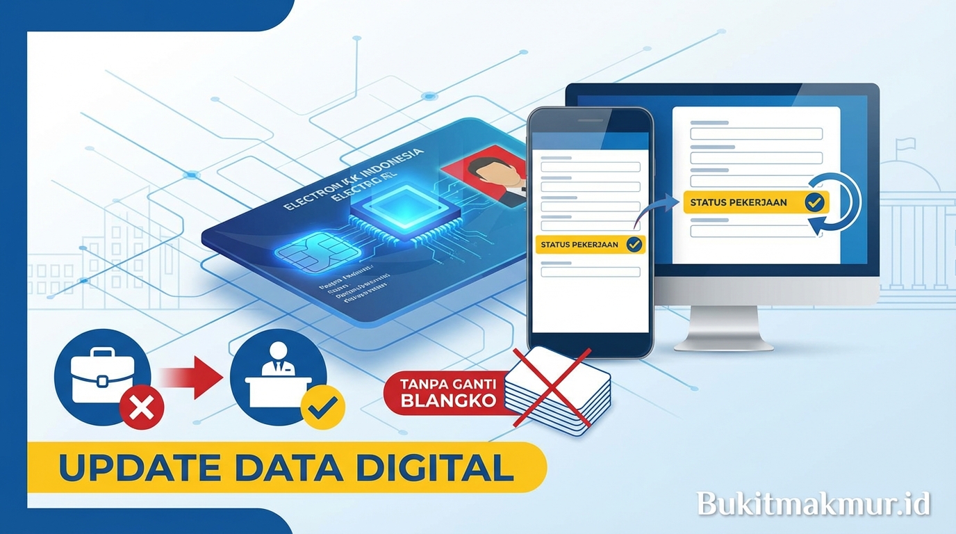 Cara Update Status Pekerjaan di KTP Elektronik Tanpa Ganti Blangko