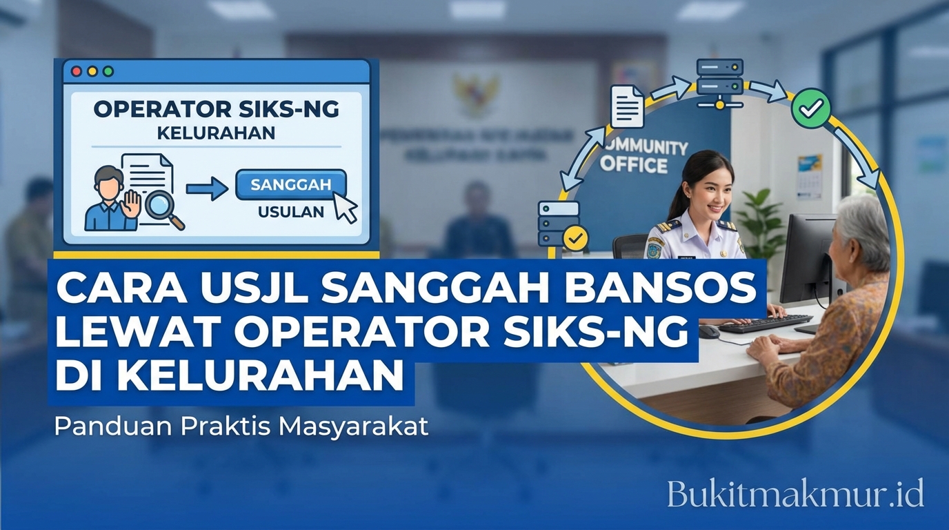Cara Usul Sanggah Bansos Lewat Operator SIKS-NG di Kelurahan