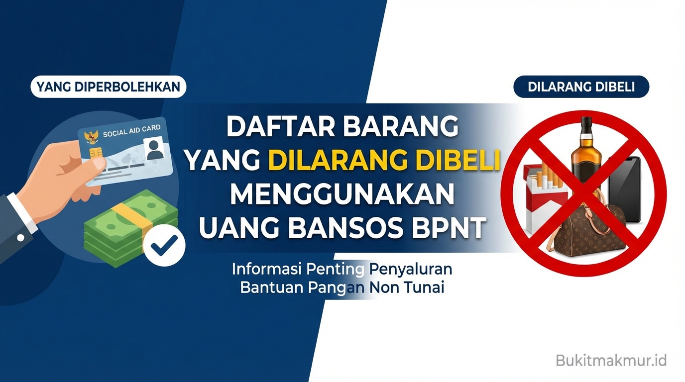 Daftar Barang yang Dilarang Dibeli Menggunakan Uang Bansos BPNT