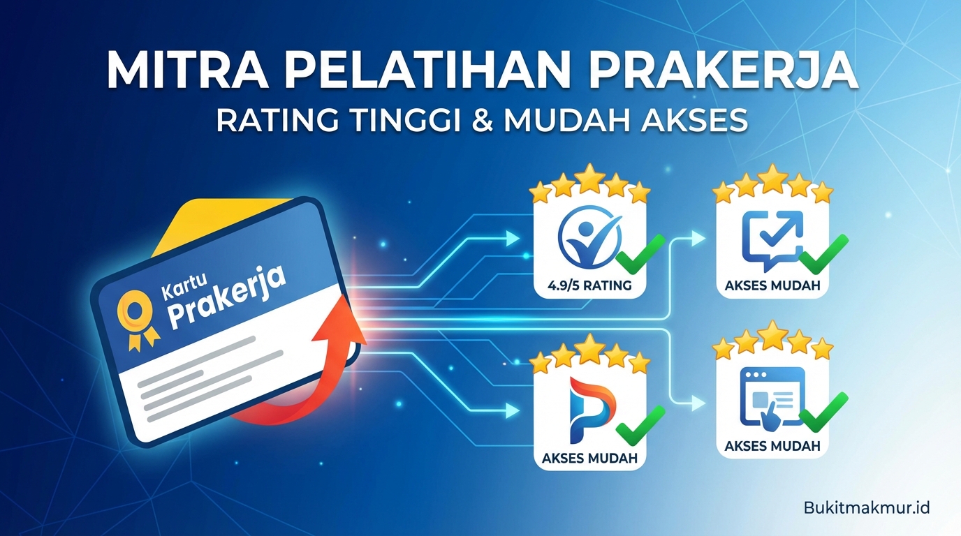 Daftar Mitra Pelatihan Prakerja yang Ratingnya Bagus dan Mudah