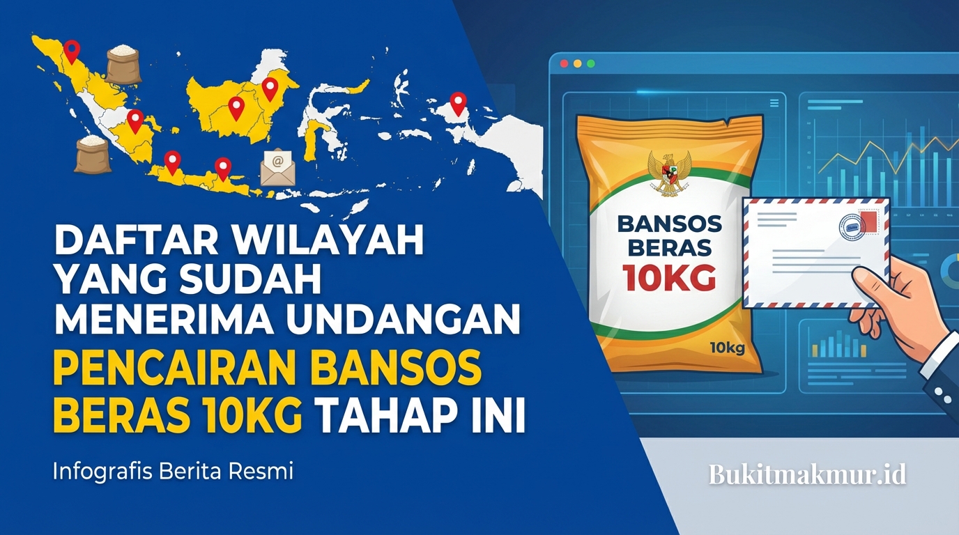 Daftar Wilayah yang Sudah Menerima Undangan Pencairan Bansos Beras 10kg Tahap Ini