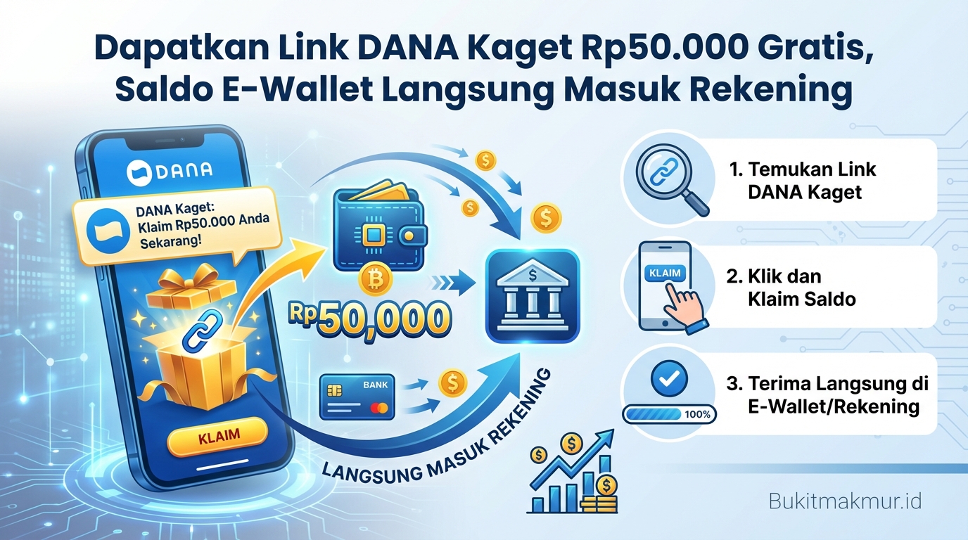 Dapatkan Link DANA Kaget Rp50.000 Gratis, Saldo E-Wallet Langsung Masuk Rekening