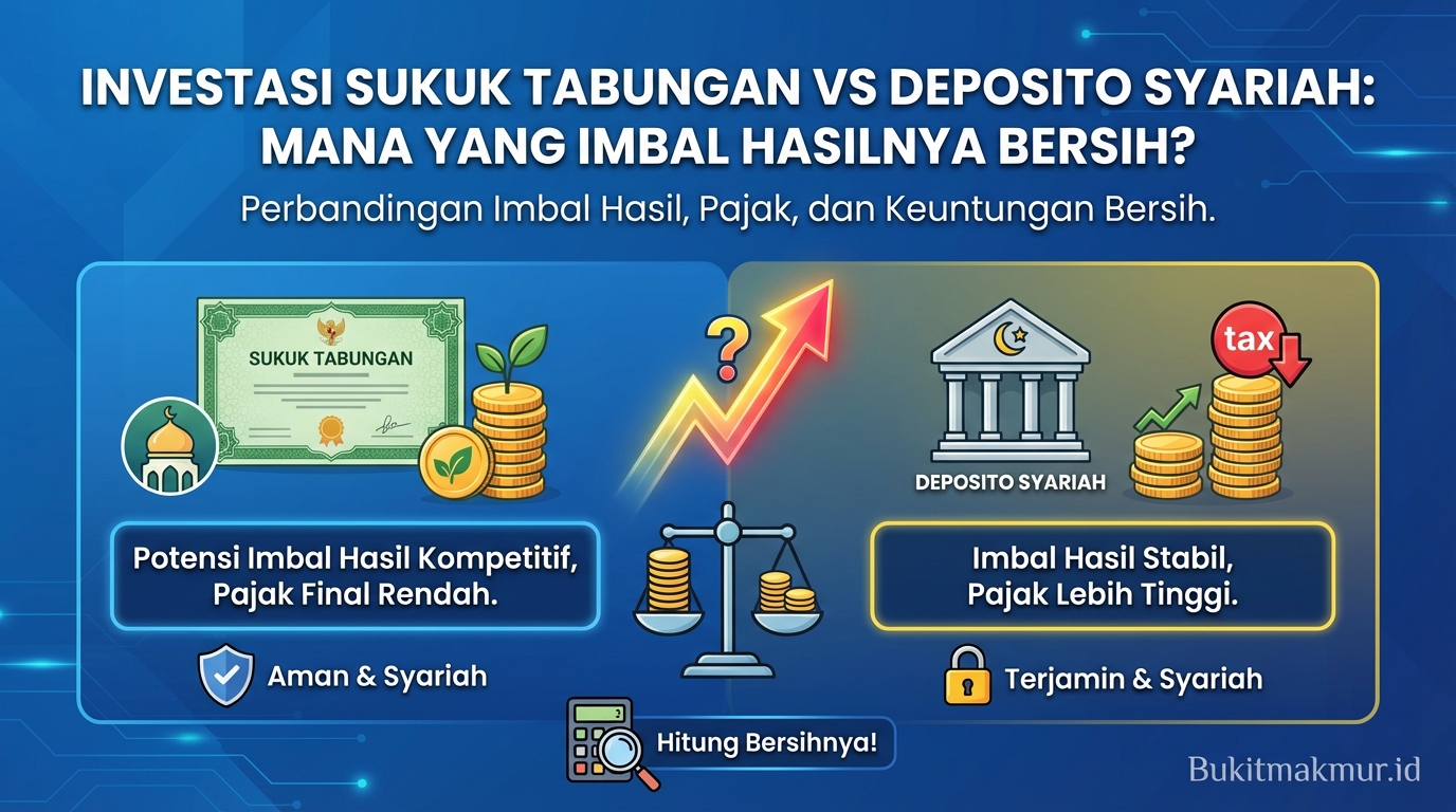 Investasi Sukuk Tabungan vs Deposito Syariah: Mana yang Imbal Hasilnya Bersih?