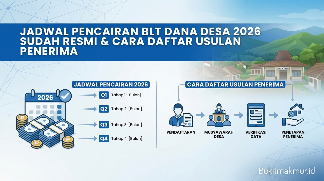 Jadwal Pencairan BLT Dana Desa 2026 Sudah Resmi dan Cara Daftar Usulan Penerima