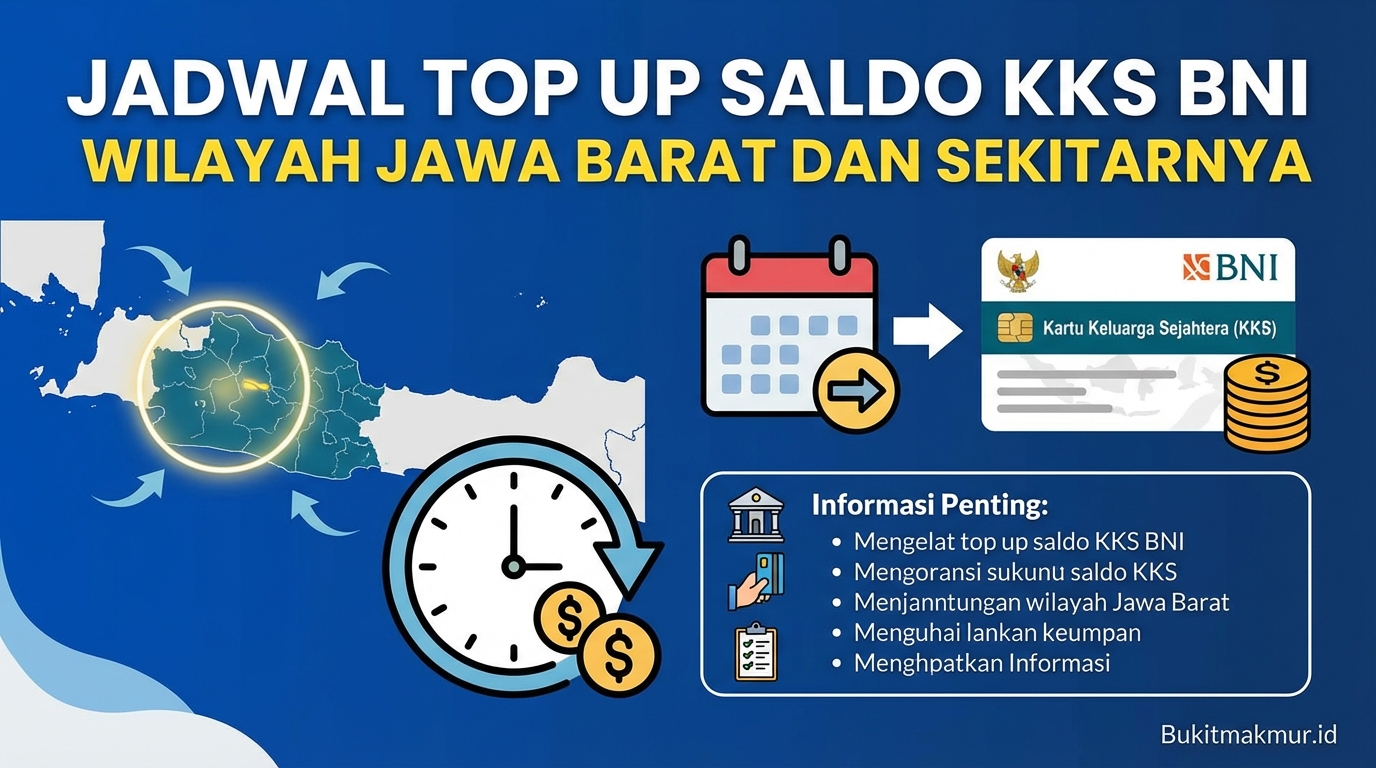 Jadwal Top Up Saldo KKS BNI untuk Wilayah Jawa Barat dan Sekitarnya