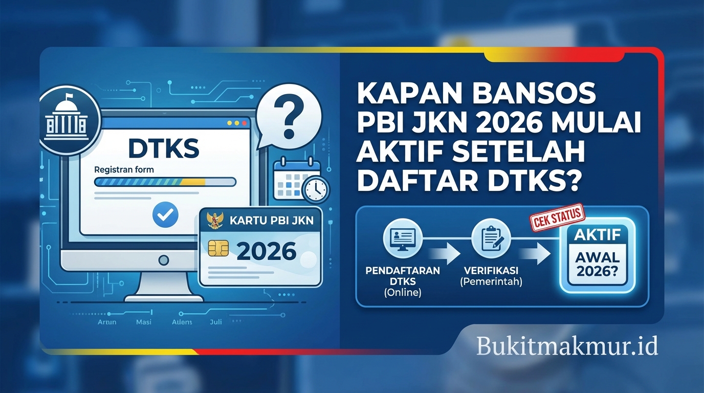 Kapan Bansos PBI JKN 2026 Mulai Aktif Setelah Daftar DTKS?
