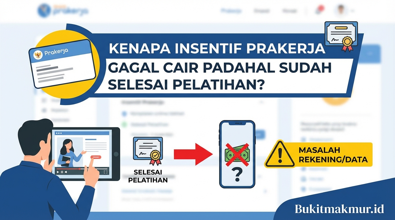Kenapa Insentif Prakerja Gagal Cair Padahal Sudah Selesai Pelatihan?