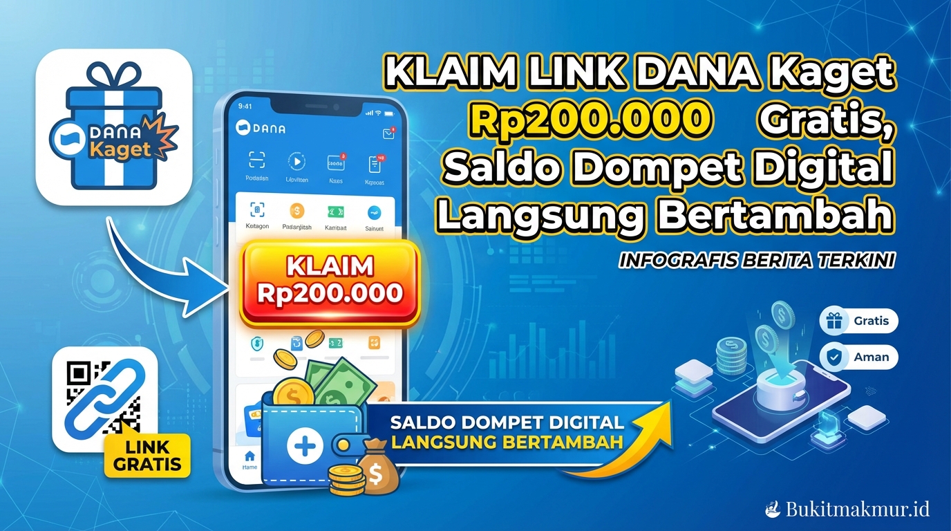 Klaim Link DANA Kaget Rp200.000 Gratis, Saldo Dompet Digital Langsung Bertambah