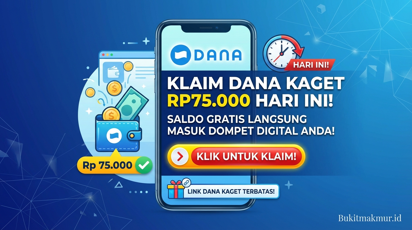 Klaim Link DANA Kaget Rp75.000 Hari Ini, Saldo Gratis Langsung Masuk Dompet