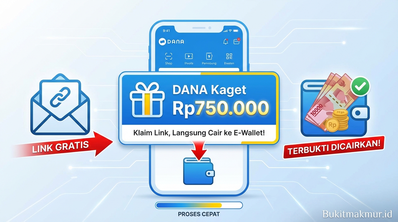 Klaim Link DANA Kaget Rp750.000 Gratis, Langsung Cair ke Aplikasi E-Wallet