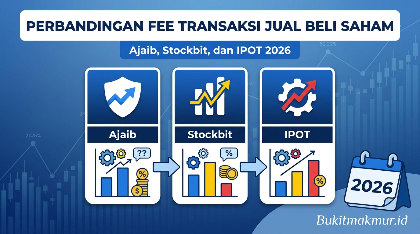 Perbandingan Fee Transaksi Jual Beli Saham di Ajaib, Stockbit, dan IPOT 2026