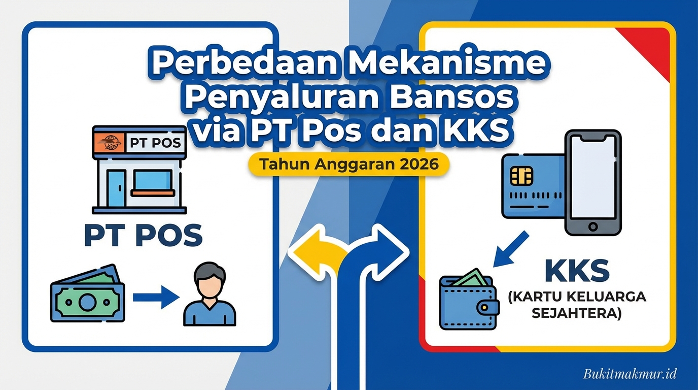 Perbedaan Mekanisme Penyaluran Bansos via PT Pos dan KKS di Tahun Anggaran 2026