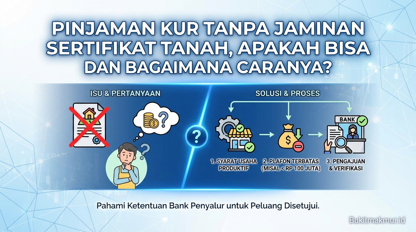 Pinjaman KUR Tanpa Jaminan Sertifikat Tanah, Apakah Bisa dan Bagaimana Caranya?