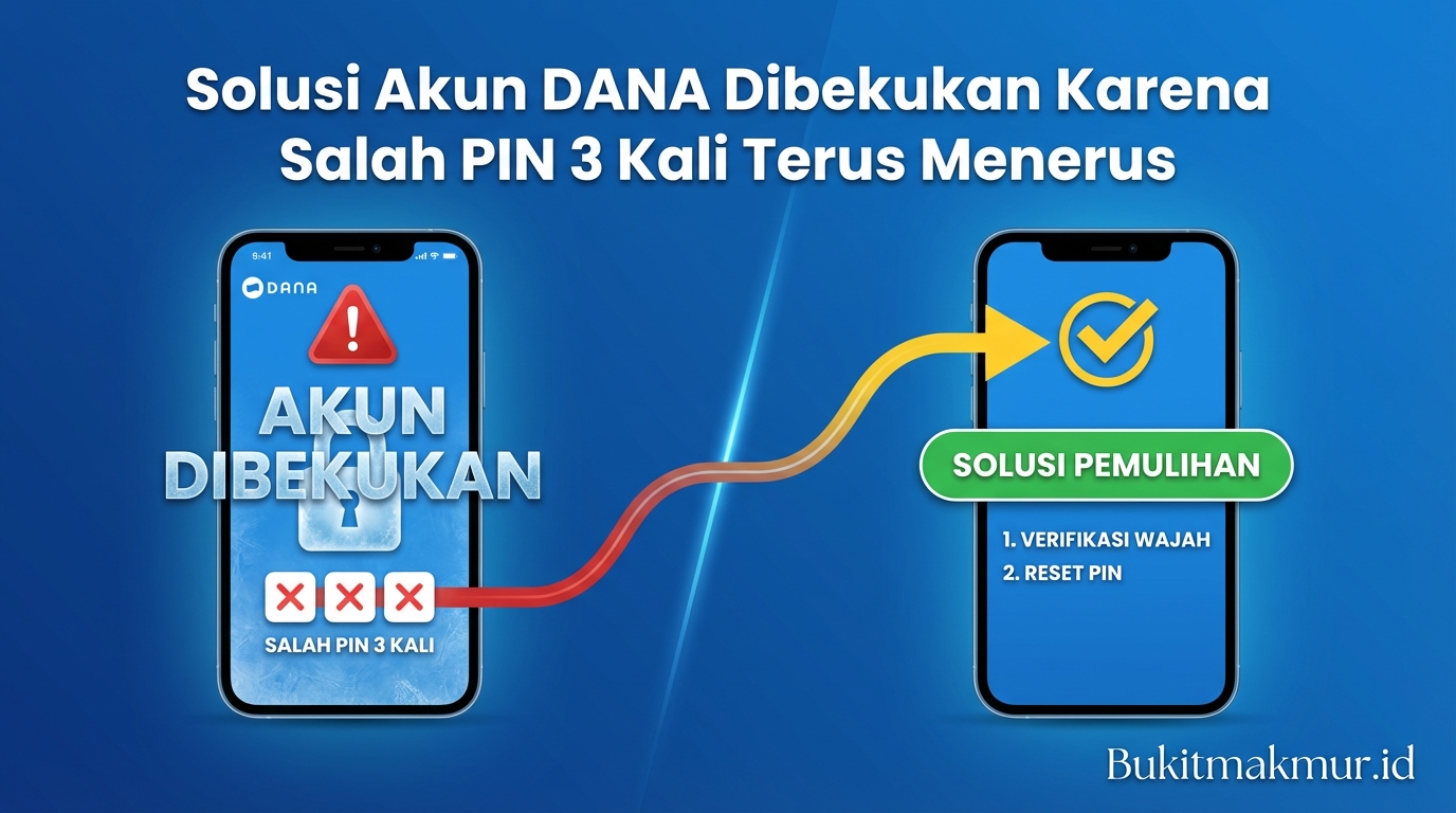 Solusi Akun DANA Dibekukan Karena Salah PIN 3 Kali Terus Menerus