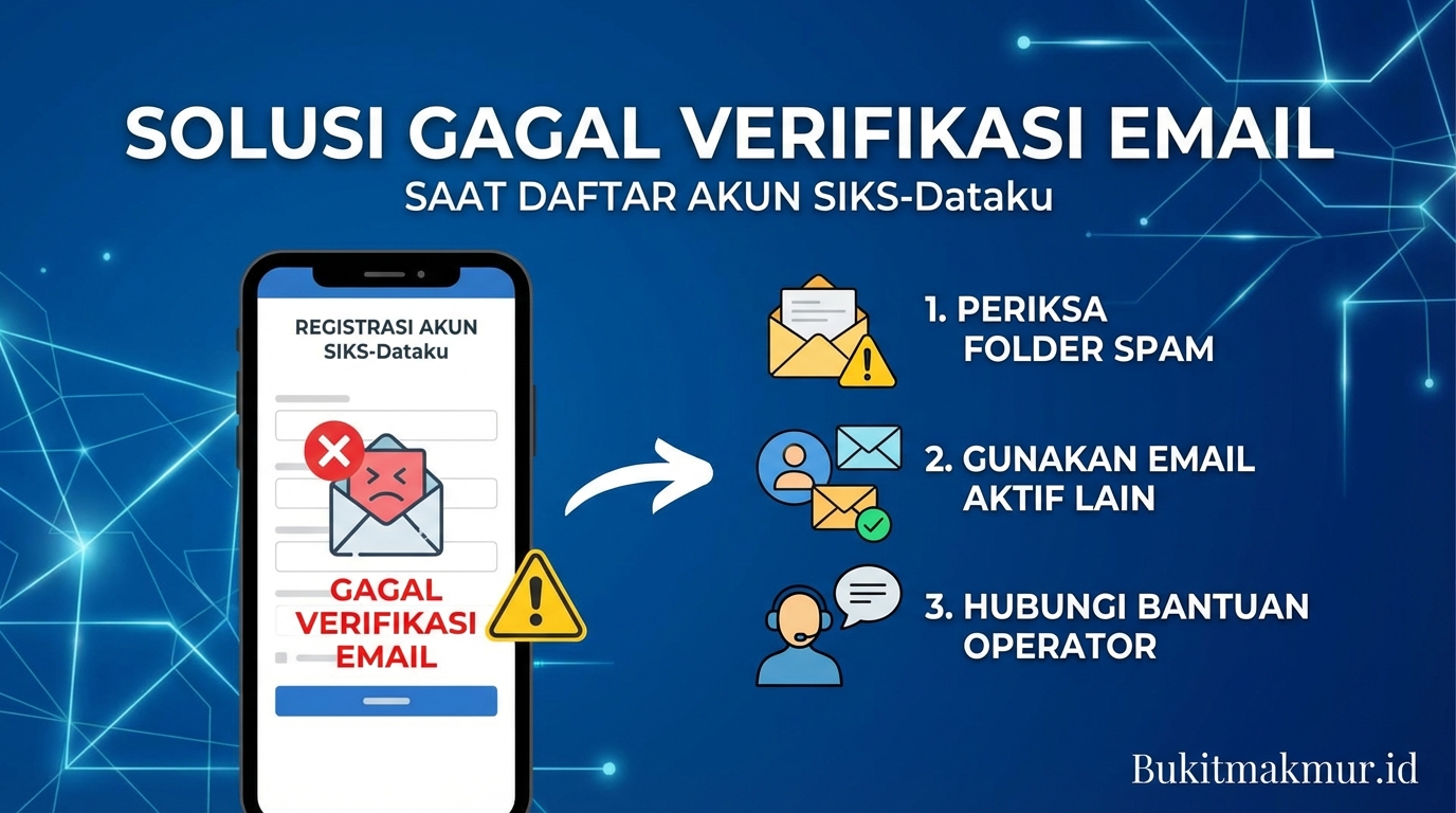 Solusi Gagal Verifikasi Email Saat Daftar Akun SIKS-Dataku