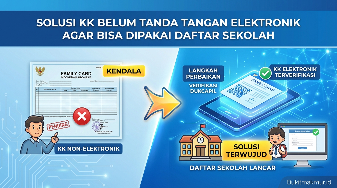 Solusi KK Belum Tanda Tangan Elektronik Agar Bisa Dipakai Daftar Sekolah