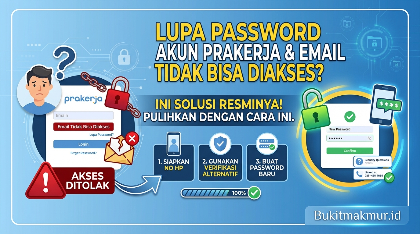 Solusi Lupa Password Akun Prakerja dan Email Tidak Bisa Diakses