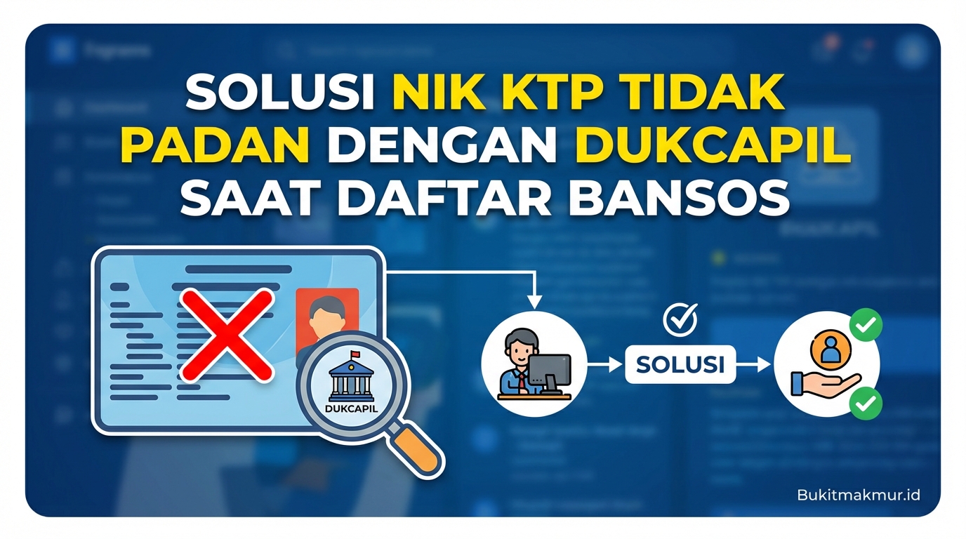 Solusi NIK KTP Tidak Padan dengan Dukcapil Saat Daftar Bansos