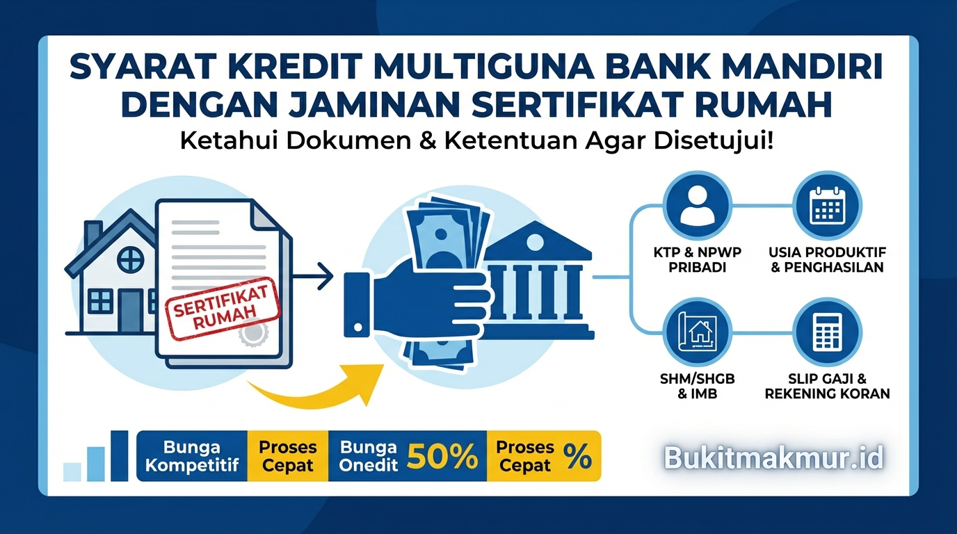 Syarat Kredit Multiguna Bank Mandiri dengan Jaminan Sertifikat Rumah