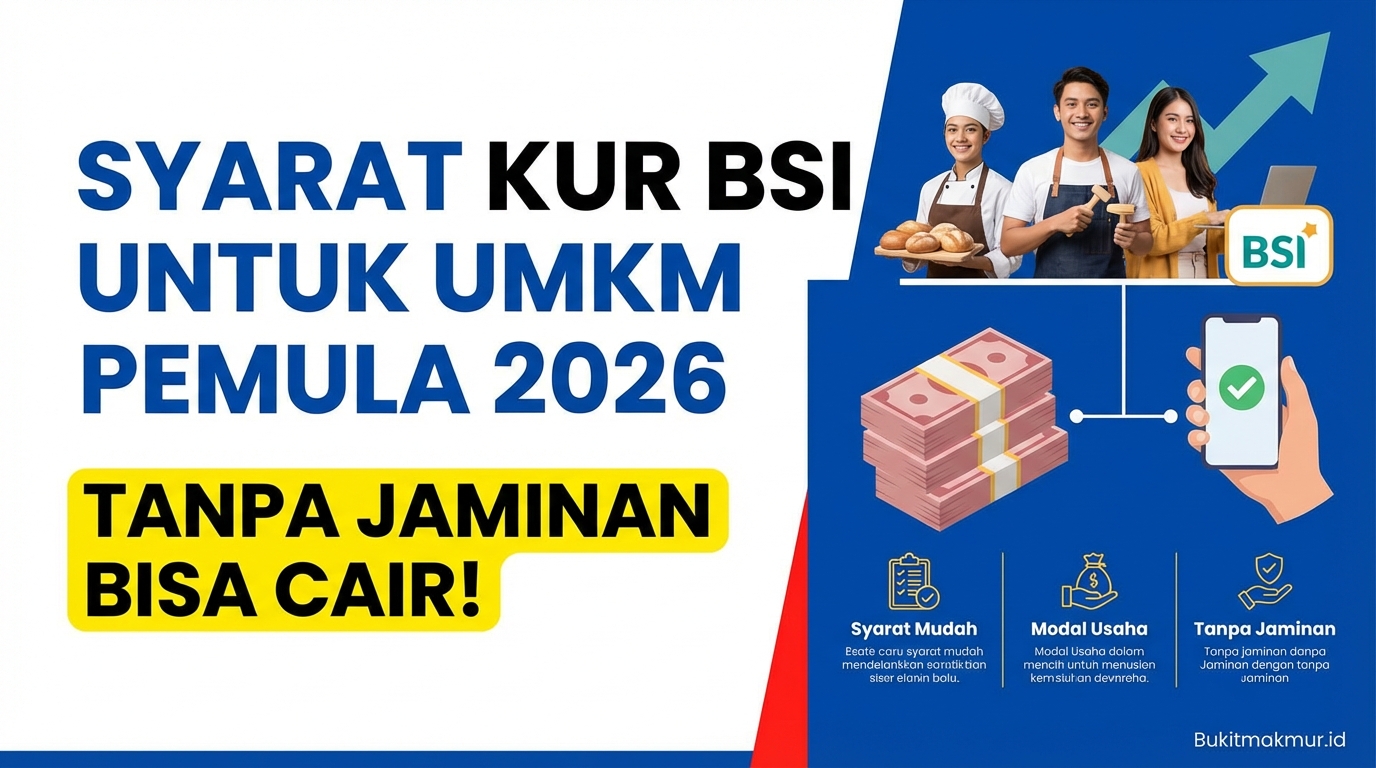 Syarat KUR BSI untuk UMKM Pemula 2026, Tanpa Jaminan Bisa Cair!