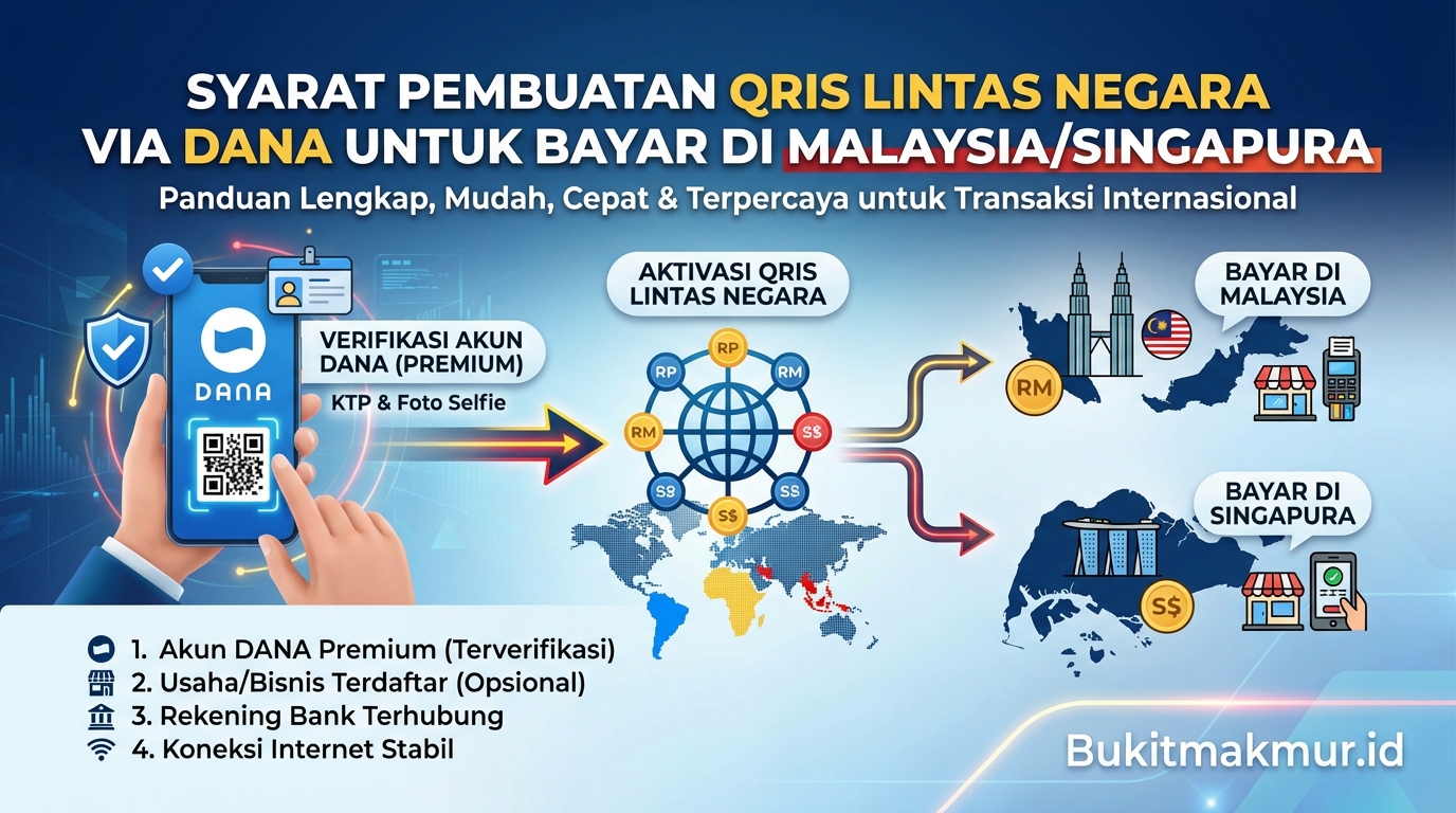 Syarat Pembuatan QRIS Lintas Negara via DANA untuk Bayar di Malaysia/Singapura