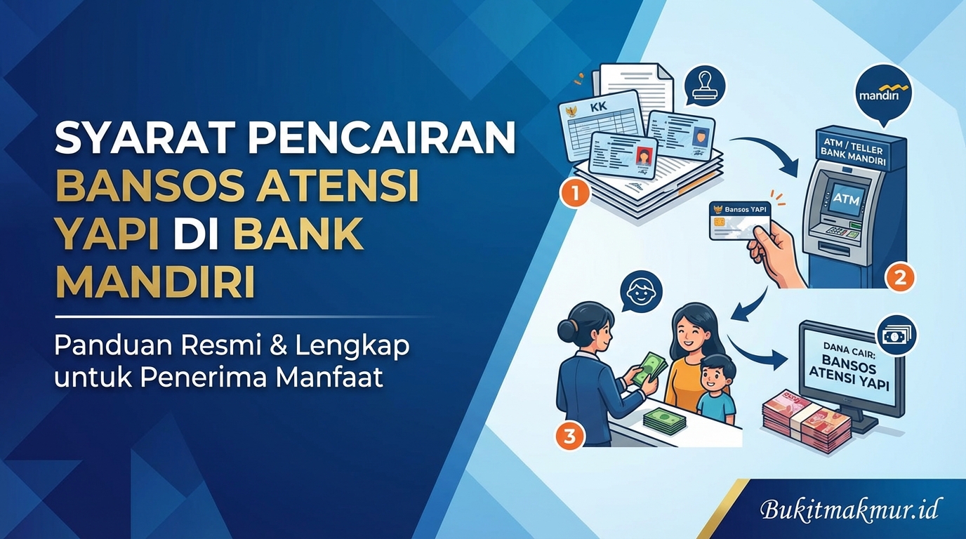 Syarat Pencairan Bansos Atensi YAPI di Bank Mandiri